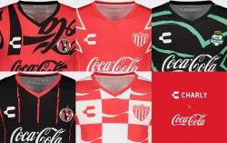 Charly Fútbol lanza camisetas de Coca-Cola para tres clubes mexicanos